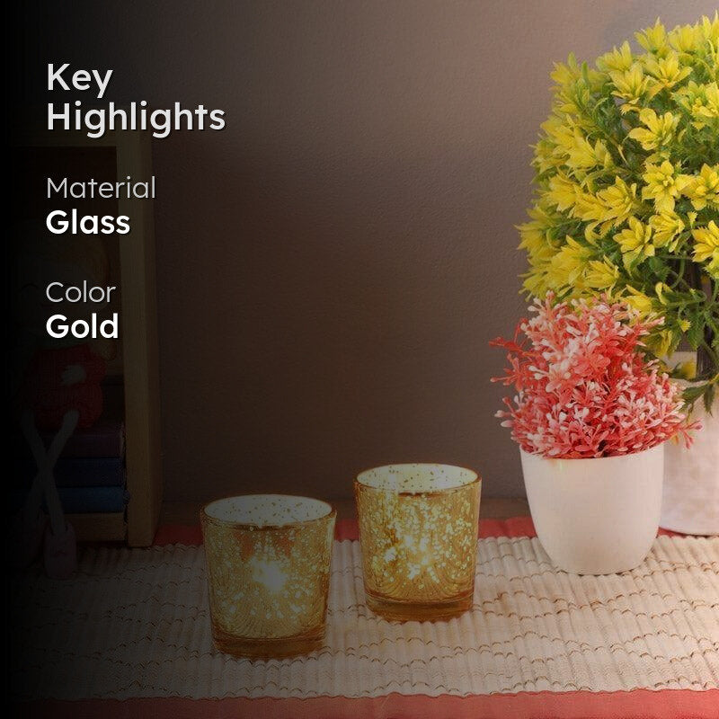 Brionne Tealight Candle Holder (Gold) - Set Of Four media 2