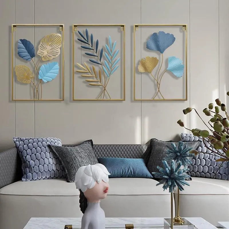 Ginkgo Flora Iron Wall Accent  - Set Of Three media 1