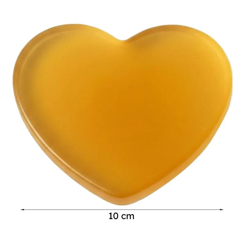 Glossy Hearty Mist Glass Coaster (Yellow) - Set Of Four media 7