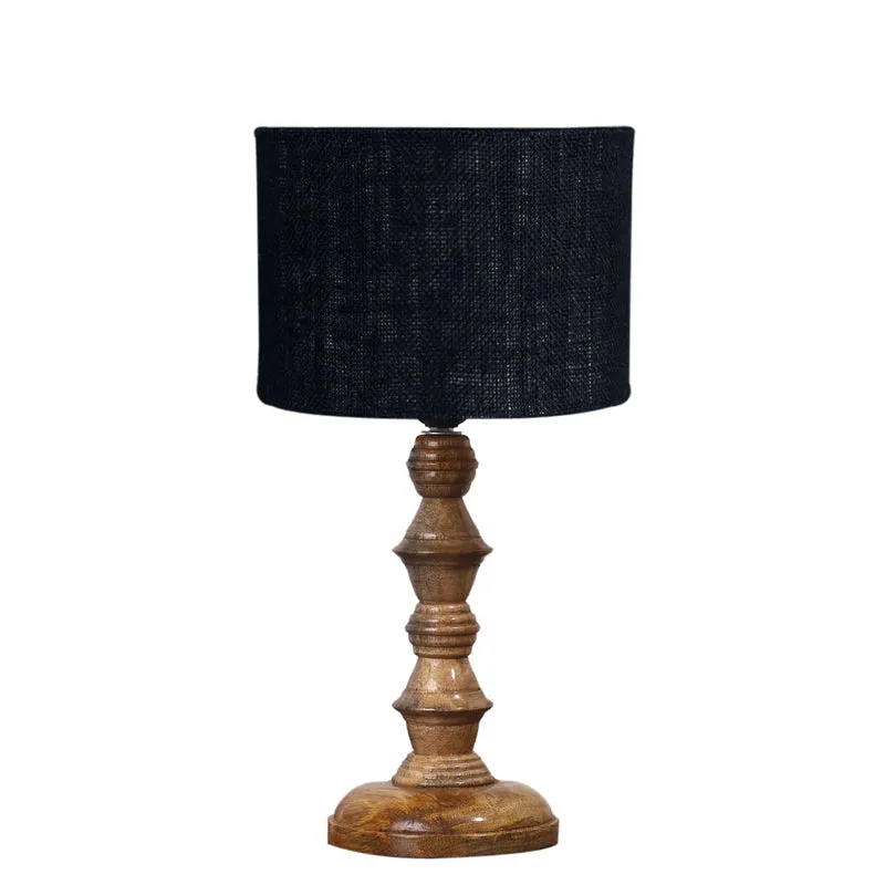 Sienna I Timber Wooden Table Lamp - Black,Brown media 6