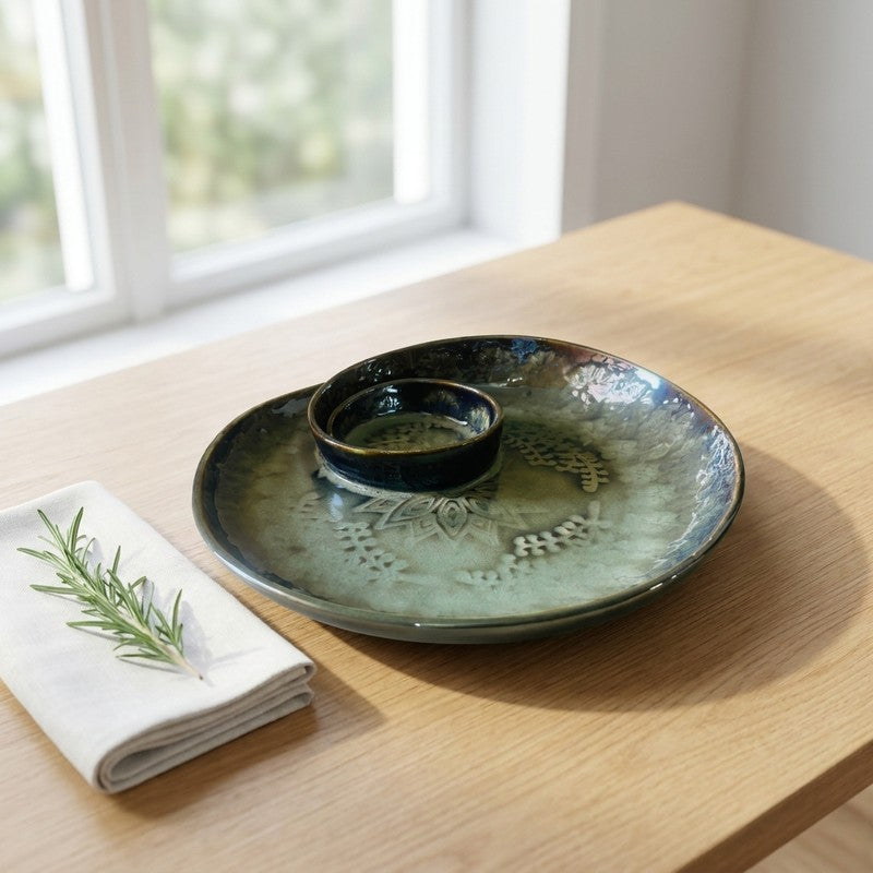 Ceramic Chip & Dip Platter