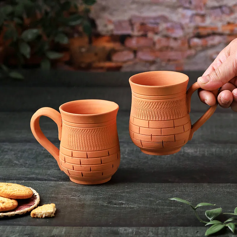 Nireeksha Terracotta Coffee Mug (250 mL Each) - Set of Two media 8