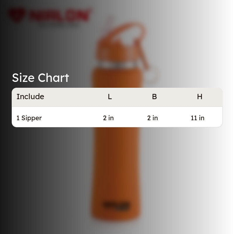 Valento Sipper Water Bottle (Orange) - 750 mL media 7