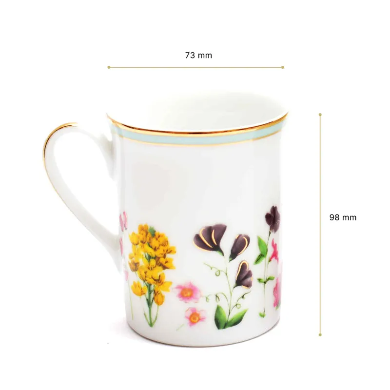Basant 24k Gold Brushed Porcelain Coffee Mug (300 mL Each) - Set of Six media 11