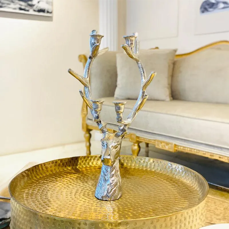 Stag Supremacy Candle Holder - Silver media 3