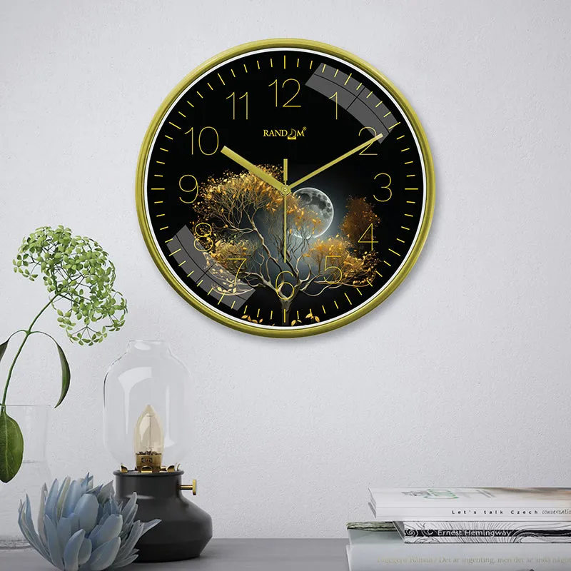 Midnight Moon Plastic Wall Clock media 1