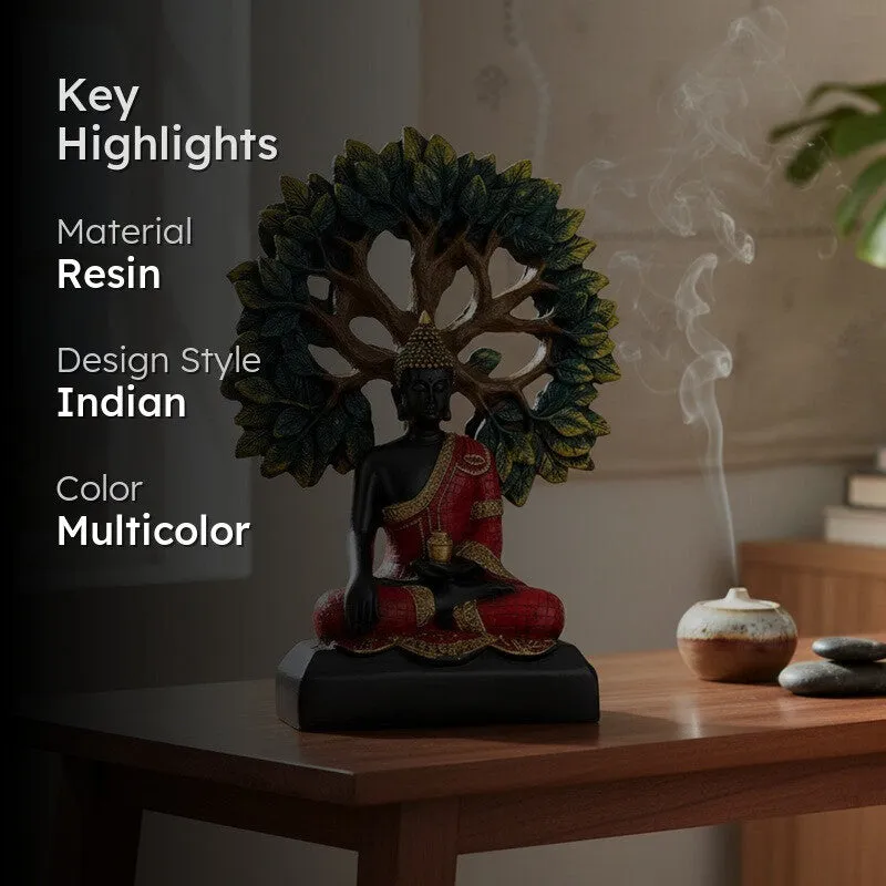 Zenroot Buddha Resin Idol - Black media 2
