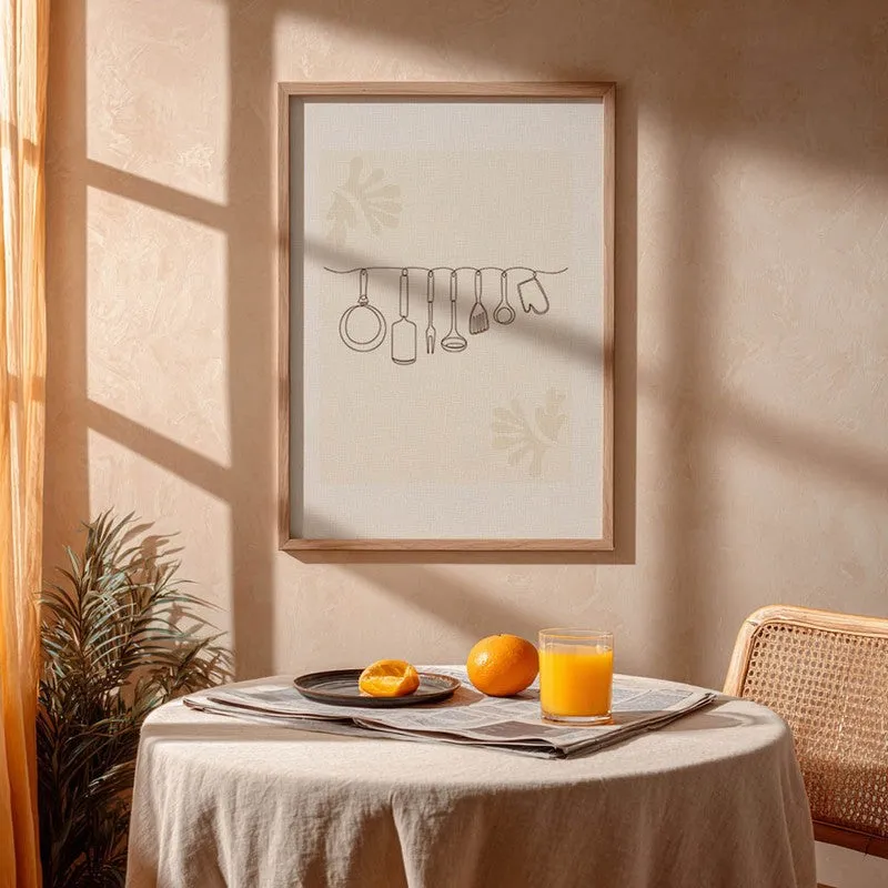 Linear Tool Archival Canvas Wall Art - Brown media 5