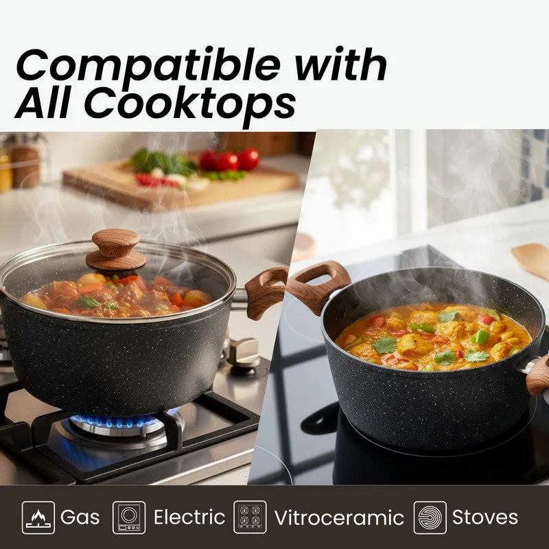 Salford Non Stick Casserole with Lid - Black media 4