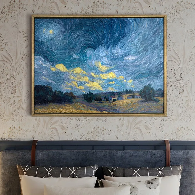 Meadow Vast Canvas Wall Painting With Frame media 5