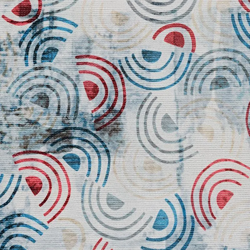 Carter Abstract Polyester Carpet - Blue media 5