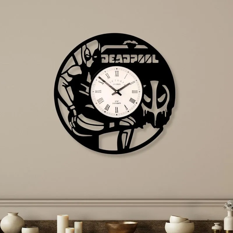 Travel Steel Analog Wall Clock - Black media 1
