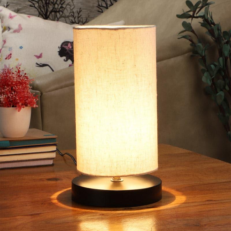 Marama Torine Fabric Table Lamp - White,Black