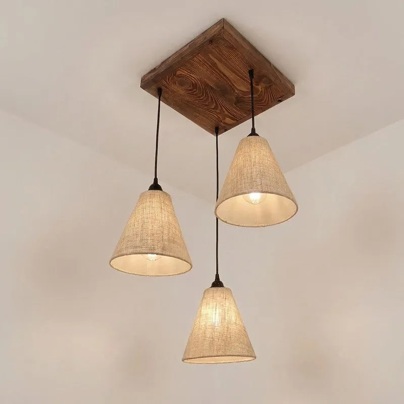 Antara Cluster Wooden Ceiling Lamp media 5