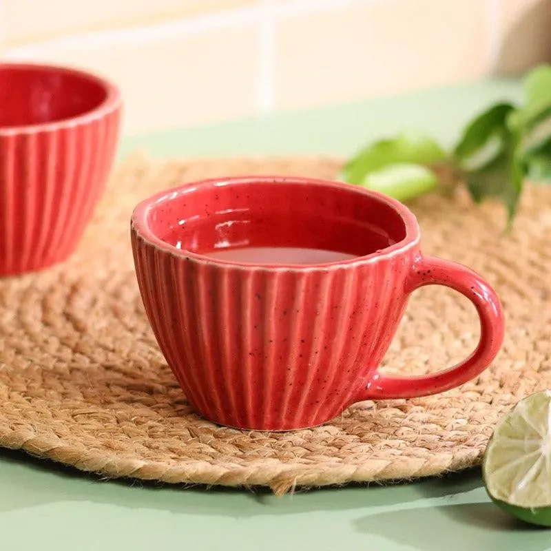 Apra Ceramic Tea Cup (230 mL Each) - Set of Four media 3