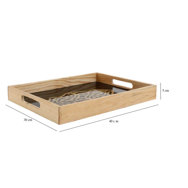 Nathaniel Serving Tray -- Black & Gold media 5