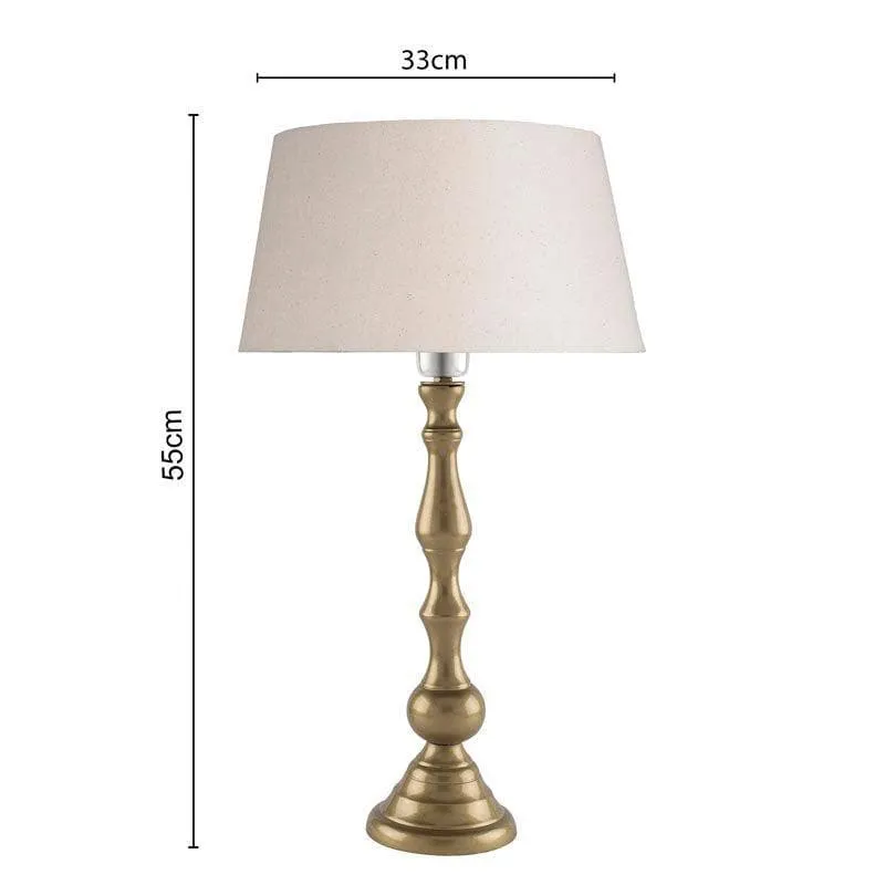Graceful Gleam Gold Fabric Table Lamp - Gold,White media 5