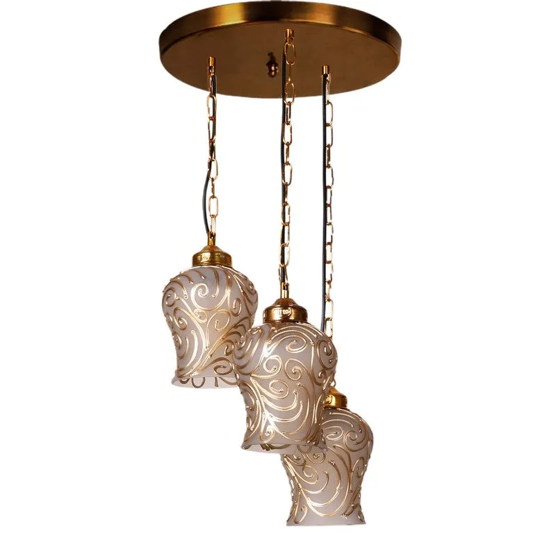 Coloraura Glow Glass Ceiling Lamp - Gold media 3