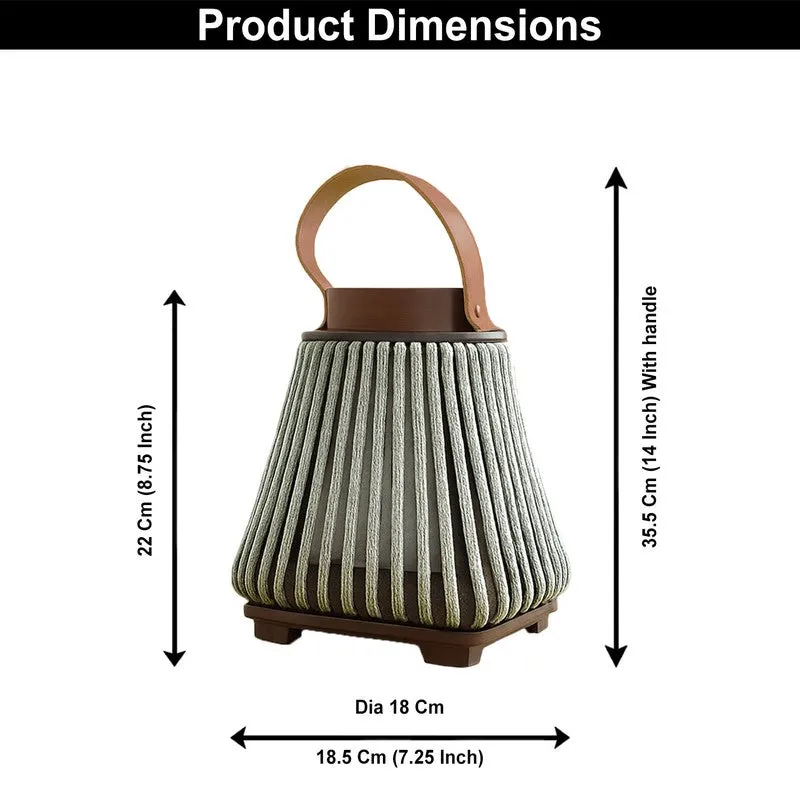 StriaGlow Bamboo Tea Light Candle Holder - Grey media 9