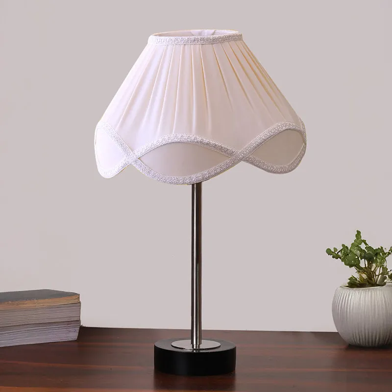 Valencia Rodin Wooden Table Lamp - OffWhite,Silver,Black media 3