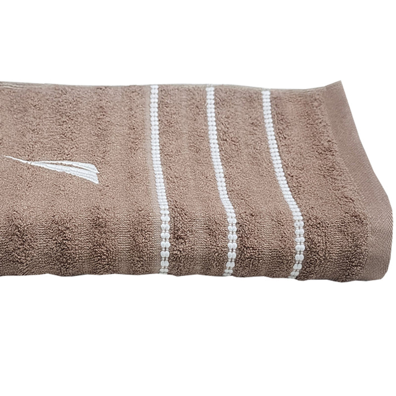 Nautica Oasis Stripe Bath Towel - Brown media 4