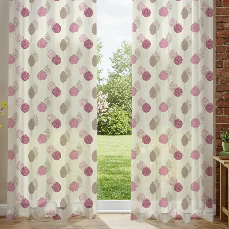 Urban Space Pinkleaf Multicolor Polyester Curtains - Set Of Two media 4