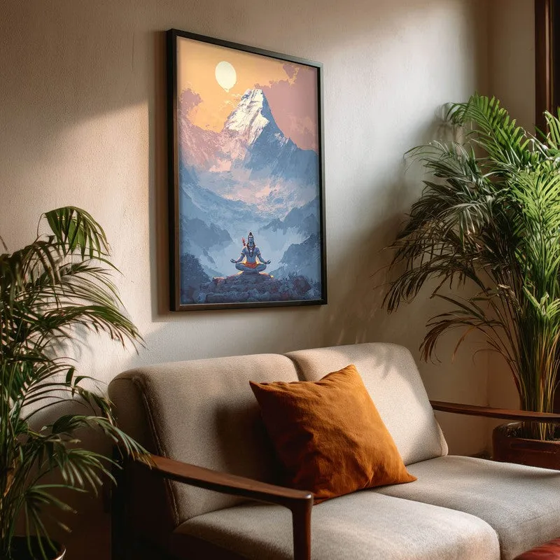 Mahadev Meditating Blissful IV Wall art media 3