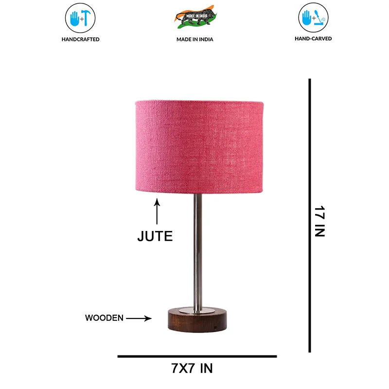 Sienna I Rodin Wooden Table Lamp - Pink,Silver,Brown media 7