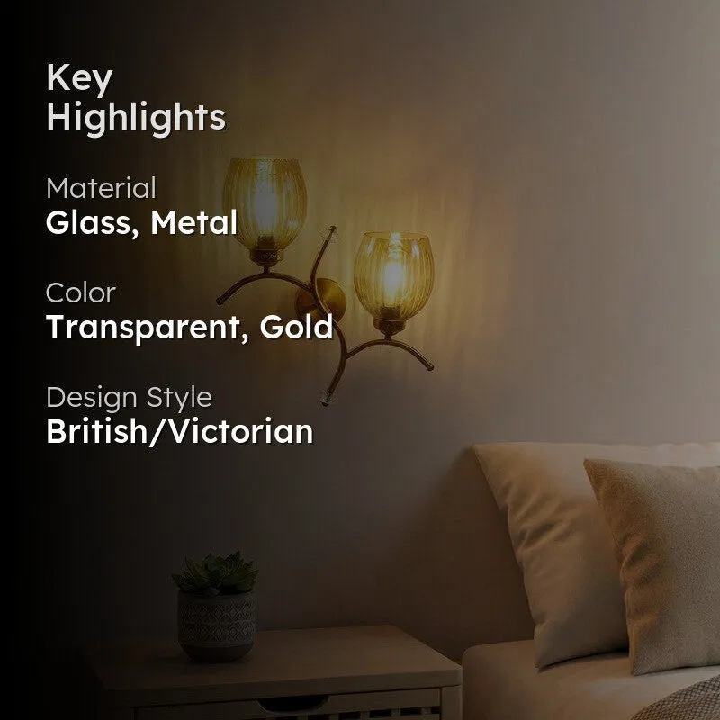 Tintara Glow Twin Glass Wall Lamp - Transparent media 2