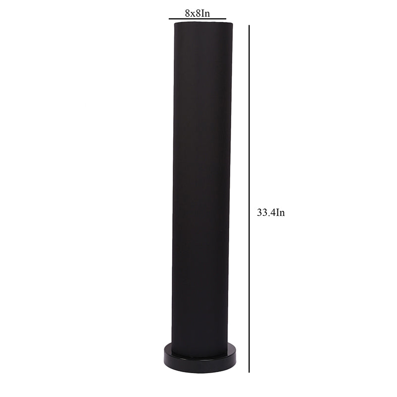 Eshe Wooden Tower Floor Lamp - Black - Black media 5