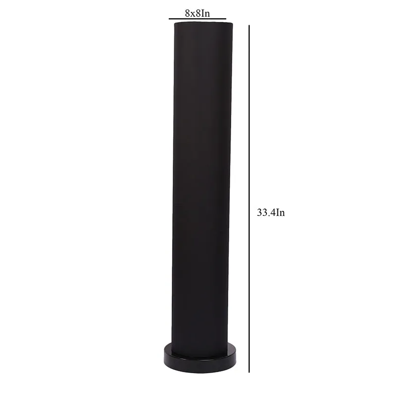 Eshe Wooden Tower Floor Lamp - Black - Black media 5