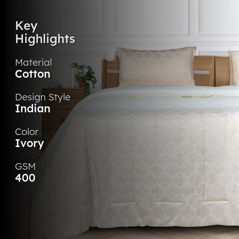 Ivory Noor Reversible Comforter media 2