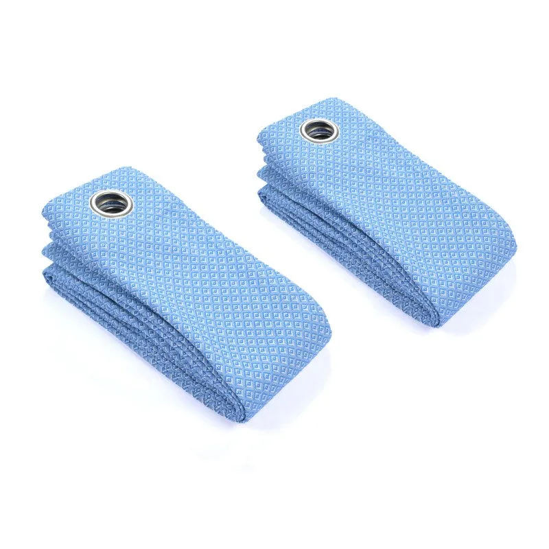 Form Ease Cotton Room Darkening Curtains (Blue) - Set Of Two media 7