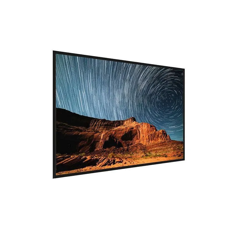 Swirling Stars In the Night Canvas Wall Painting - Black Frame media 3