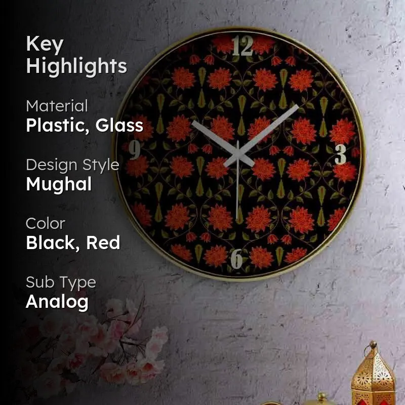 Night Bloom Wall Clock media 2