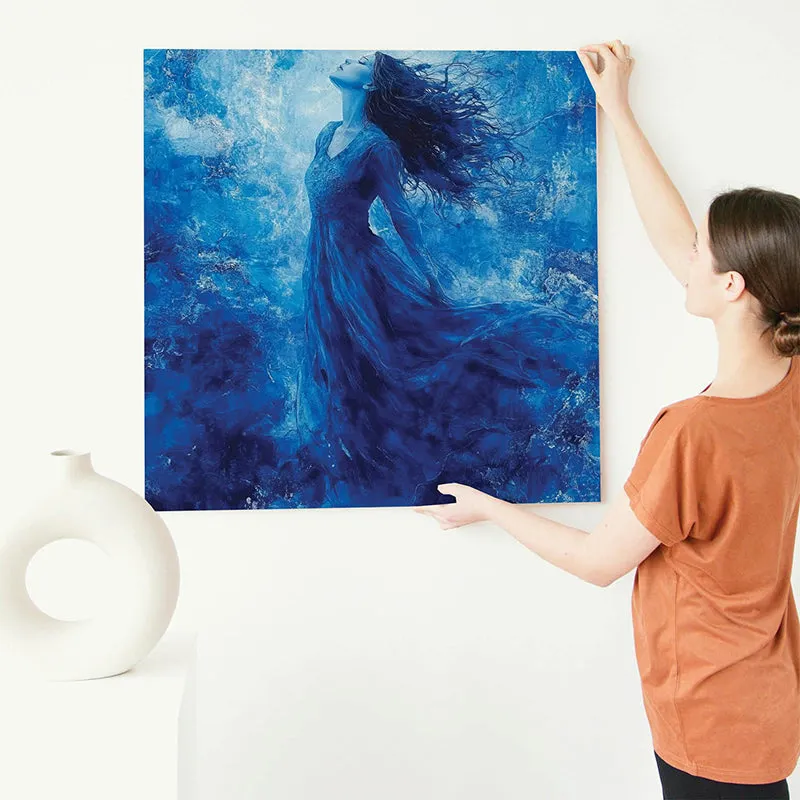 Blue Woman Canvas Wall Art media 4