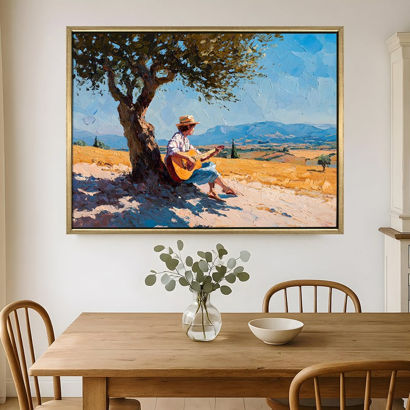 Sunny Ballad Canvas Wall Painting With Frame