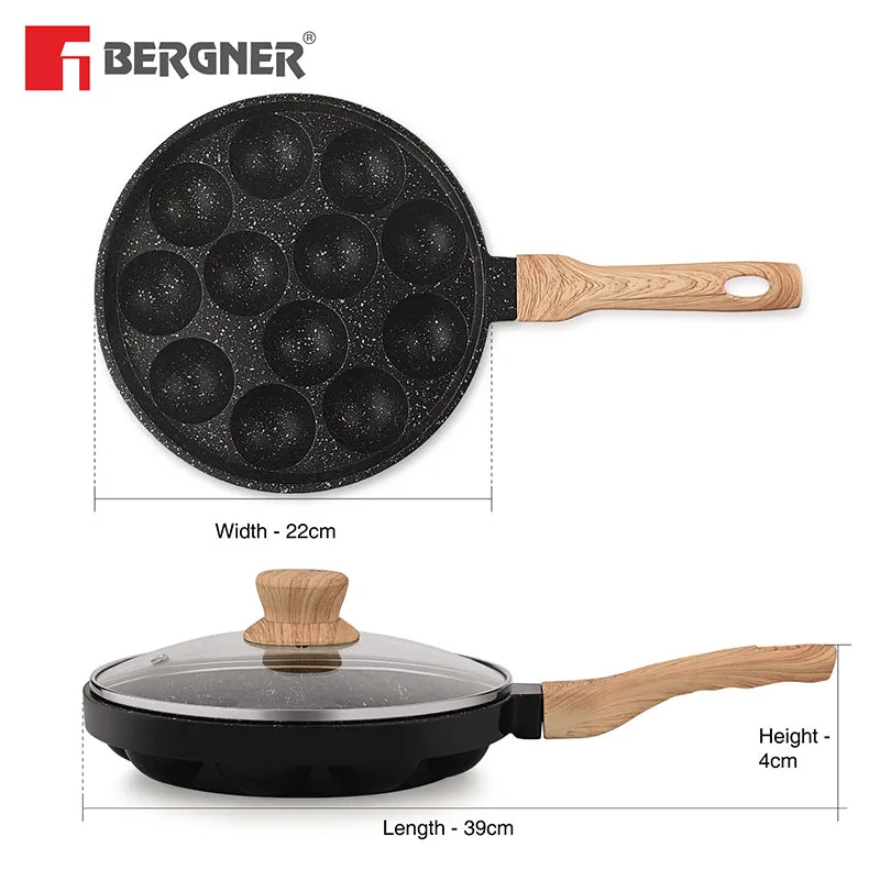 Bergner Aeris Non-Stick Paniyaram Pan With Lid (22 cm) media 7