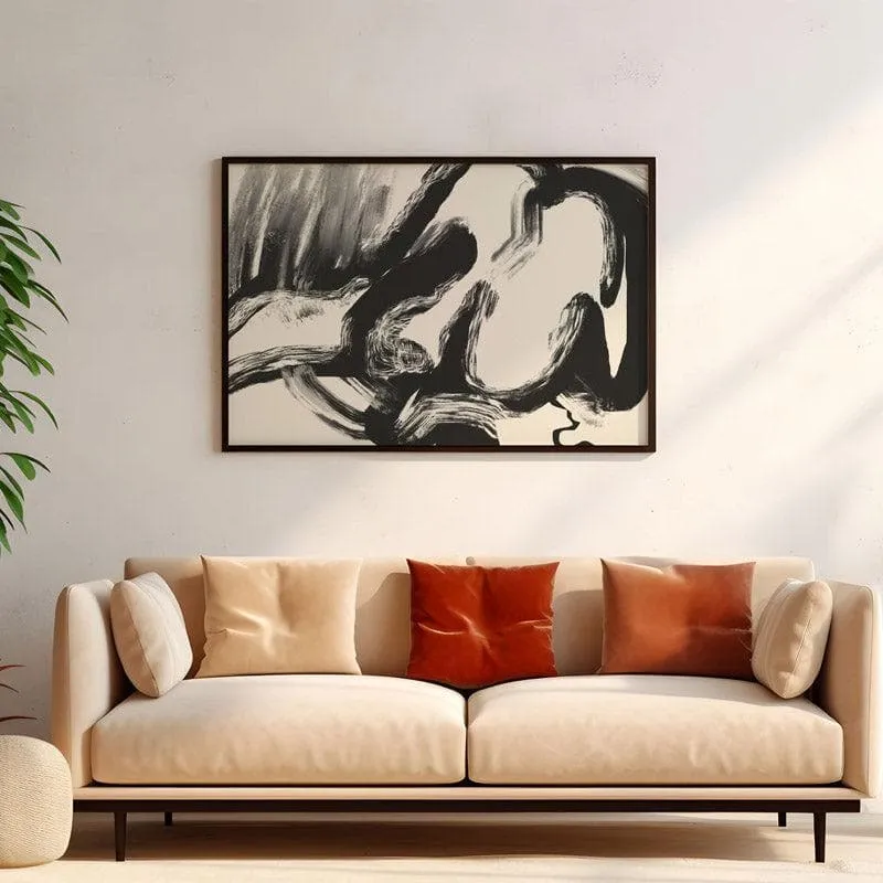 Nude Noise Wall Painting - Black Frame media 4