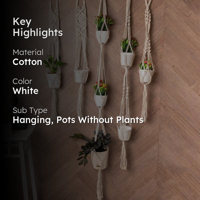 Olwen Macrame Planter - Set Of Five media 2