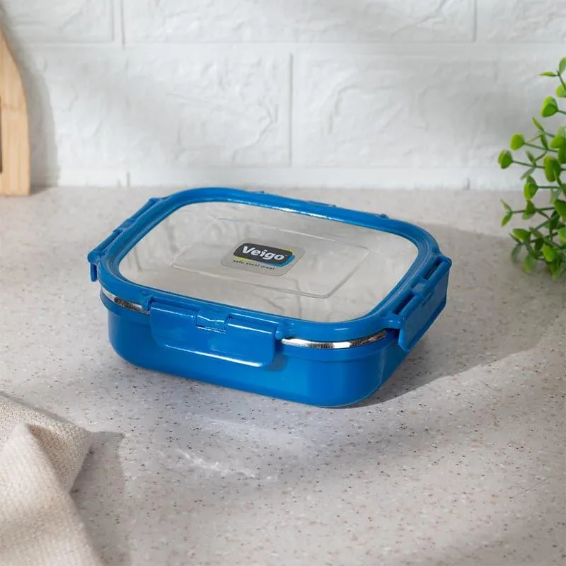 Fresh Savour Microwave Safe Lunch Box (Dark Blue) - 575 mL media 1