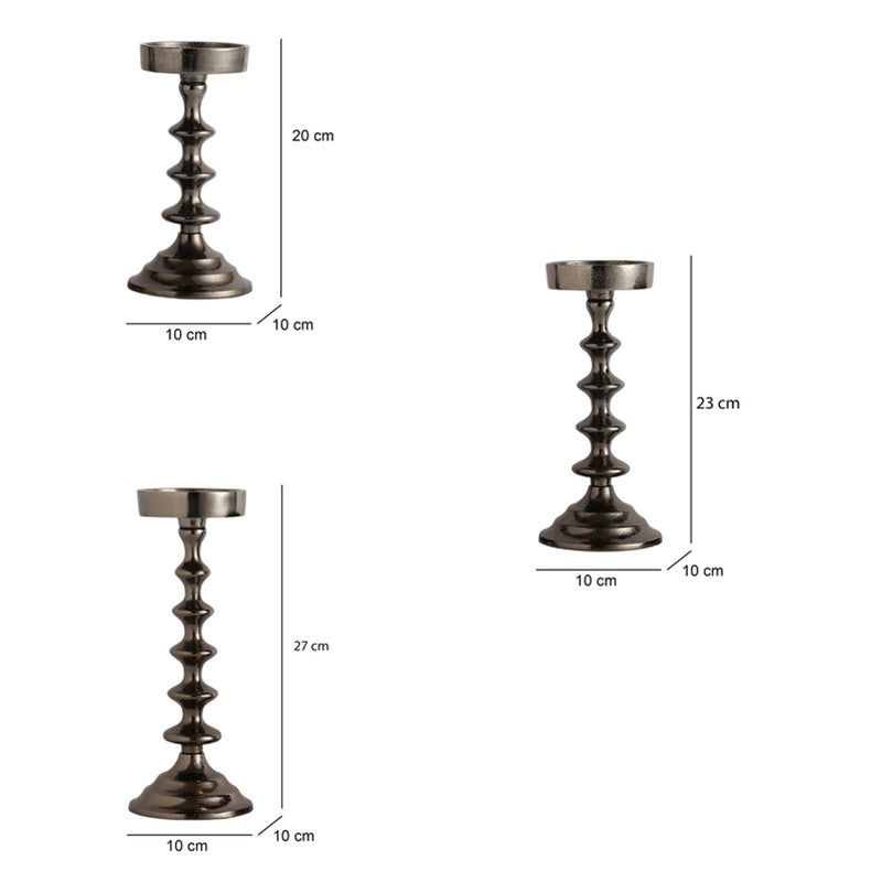 Gloya Candle Holders (Black) - Set of Three media 5