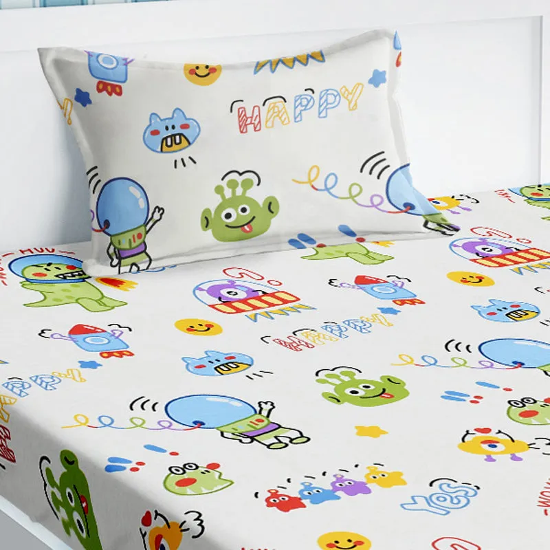 Alien Flight Kids Cotton Bedsheet - 210 TC media 3