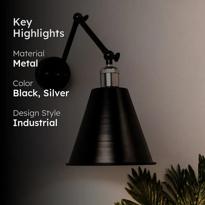 Nash Glow Cone Metal Wall Lamp - Silver media 2