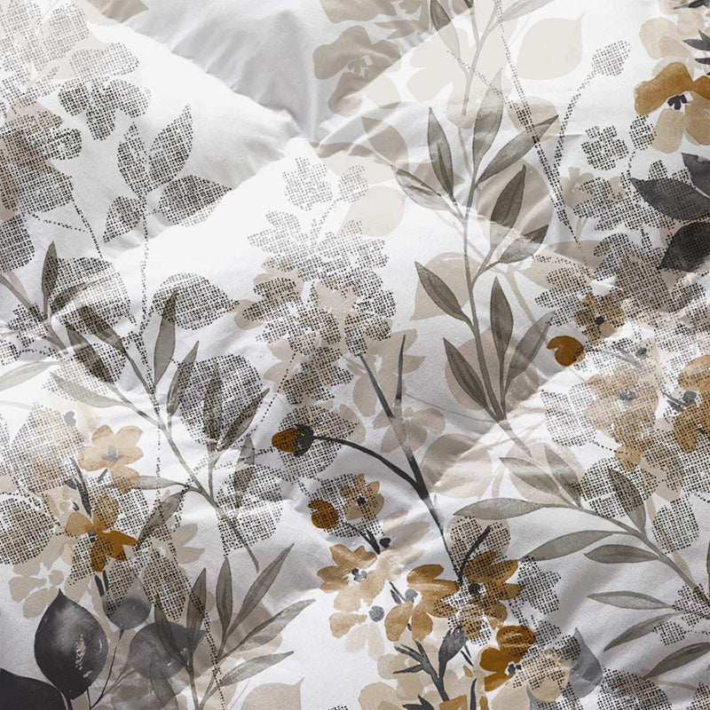 Opalia Floral Cotton Comforter (Brown) - 180 GSM media 9