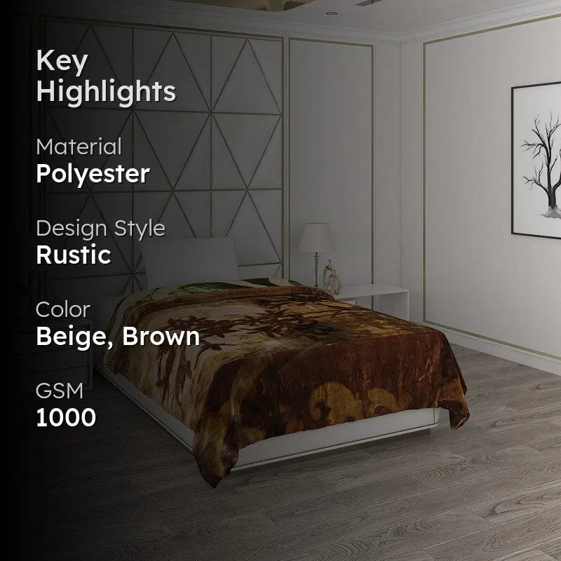 Monte Carlo Autumn Whisper Blanket (Brown) - 1000 GSM media 2