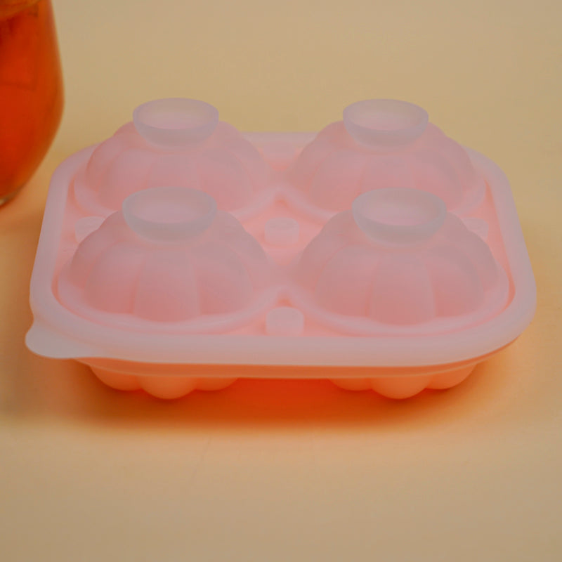 Chill Silicone 4-Cube Ice Mould - Peach media 4