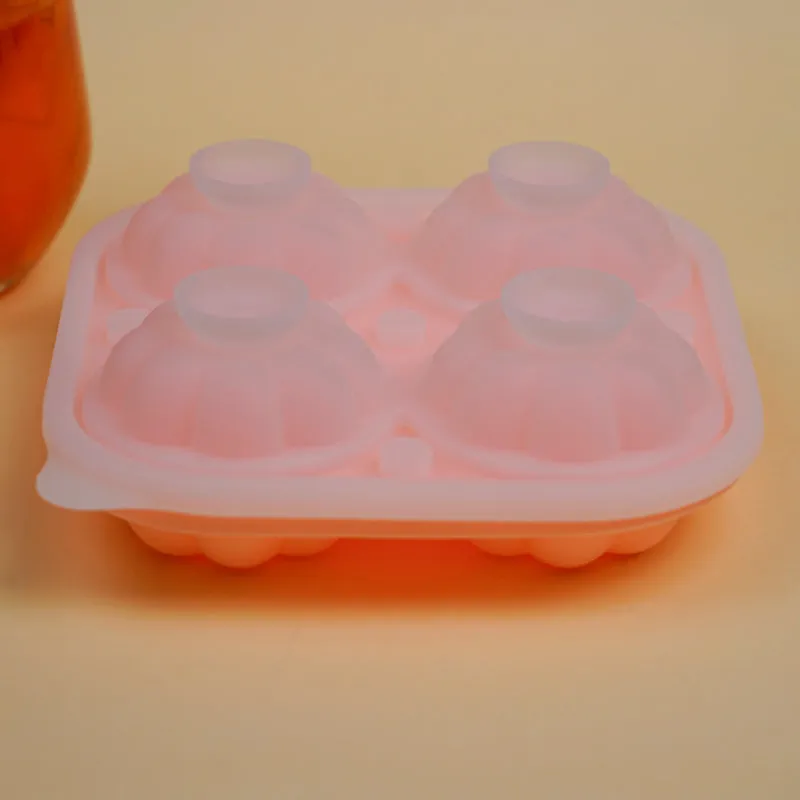 Chill Silicone 4-Cube Ice Mould - Peach media 4
