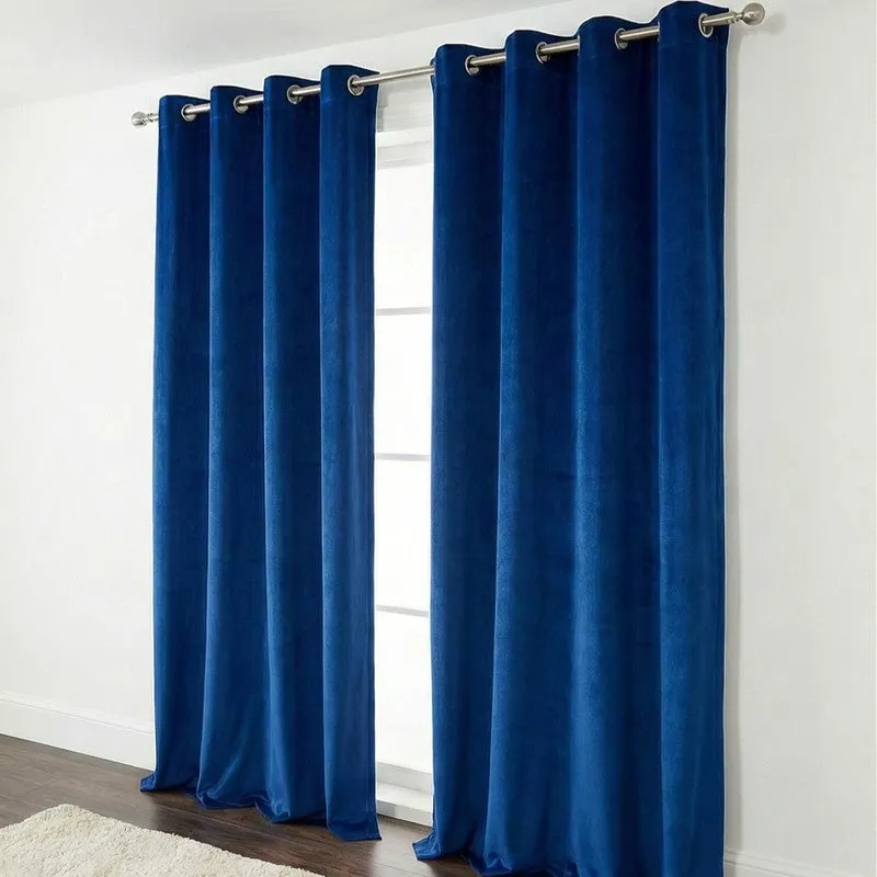 Pure Edge Blackout Curtains (Blue) - Set of Two media 3