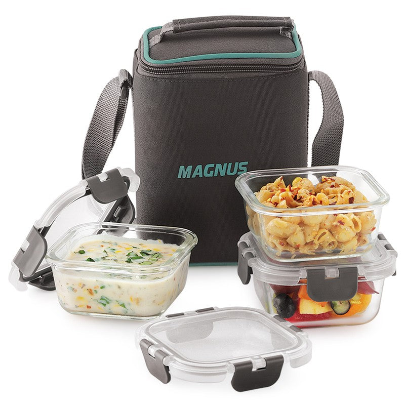 Norva Pack Lunch Box with Lunch Bag - Four Piece Set media 3